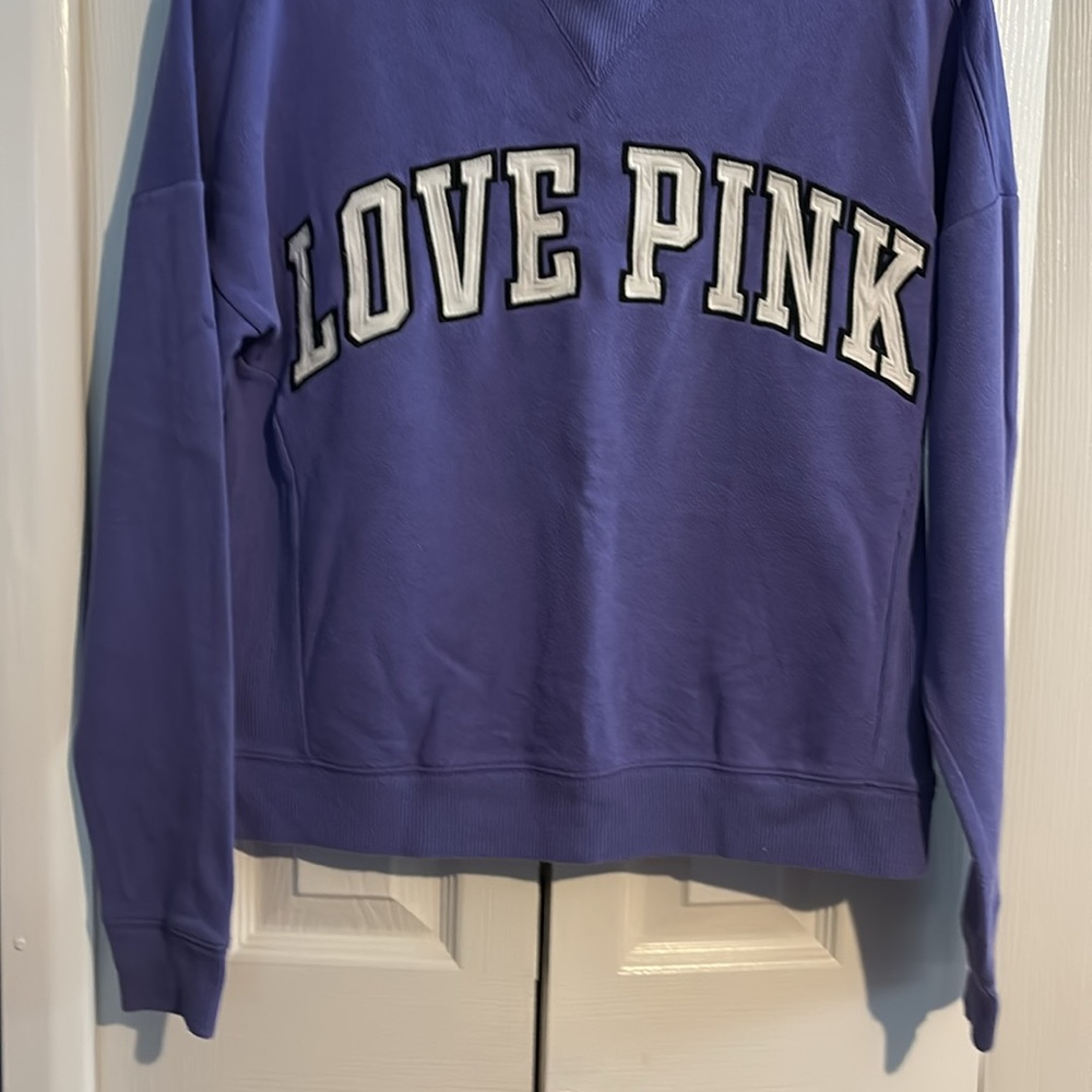 PINK Victoria's Secret long sleeve crew neck sweatshirt in purple size XS - Picture 5 of 7